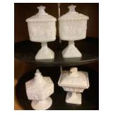 Milk Glass Glasses- Large Lot
