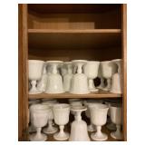 Large Lot of Milk Glass Goblets