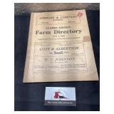 Clarke Farm Directory 1922