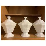 Milk Glass Covered Dishes