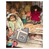 Dolls and doll bed