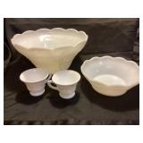 Milk Glass Bowls & Mugs
