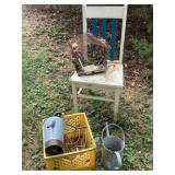 Garden Chair, Watering Cans & Misc