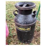 Go Hawks Cream Can