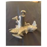 Cast iron fish anchor donated by progressive found