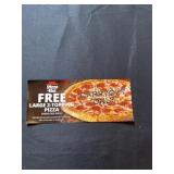 Free large, two topping pizza donated by Perry