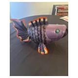 Metal fish art donated by Rob Wenger
