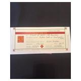 Hundred dollar gift certificate donated by hotel