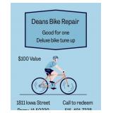 Bike tuneup $100 value donated by Dean Berkland