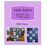 T-shirt quilt donated by Linda Andorf