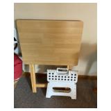 Tv tray and step stool