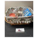 Longaberger basket and sewing supplies