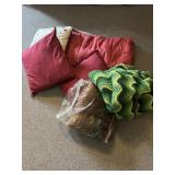 Afghans, pillows
