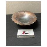 Copper craft pedestal dish