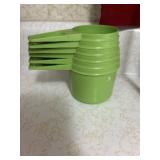 Vintage Green Tupperware measuring cup set