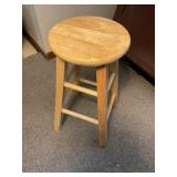 Wood stool 24 in