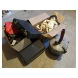 Dolls, luggage, misc