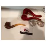 Vintage Pipe and Glasses