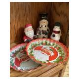 Snowman and Santa Decor