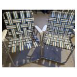 Vintage lawn chairs and lounger