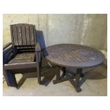 Outdoor wooden table and chairs
