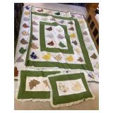 Butterfly Quilt with Matching Pillow Shams