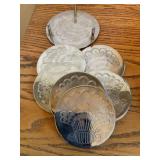 Vintage metal coasters