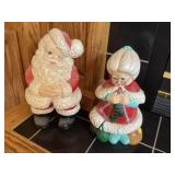 Ceramic Mrs and Mr Claus