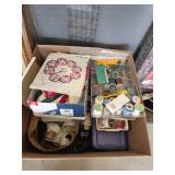 Large Box of Sewing Supplies