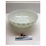 Milk glass bubble bowl