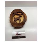 Wooden deer wall decor