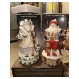 Victorian Santa Christmas Musical ornaments