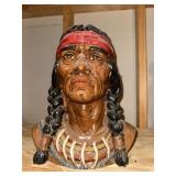 Ceramic Native American bust