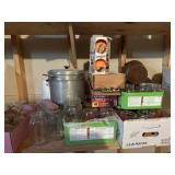 Canning jars and misc