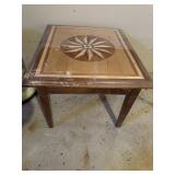 Ornate wooden end table