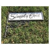Simply Chic metal sign