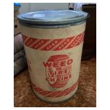 Weed Tires and Chains empty Cardboard Barrel