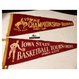 Sidney Rodeo and Iowa State Basketball pennant