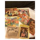 Vintage puzzles and books