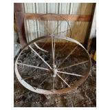 Two Steel wheels on axle