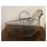 Wire chicken egg basket