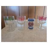 Pepsi, Coke and Mountain Dew Glasses