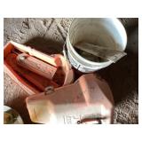 Stihl chain saw case and oil/ chains