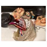 Vintage masks and party favors