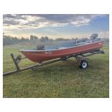 Smoker Craft Boat and Homemade Trailer