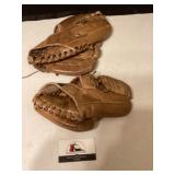 Vintage baseball gloves
