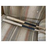 Two wood baseball bats