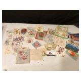 Vintage cards and hankie