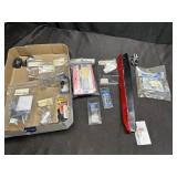 Marine parts- storage net, lights, misc