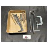 Punches, clamp, misc tools